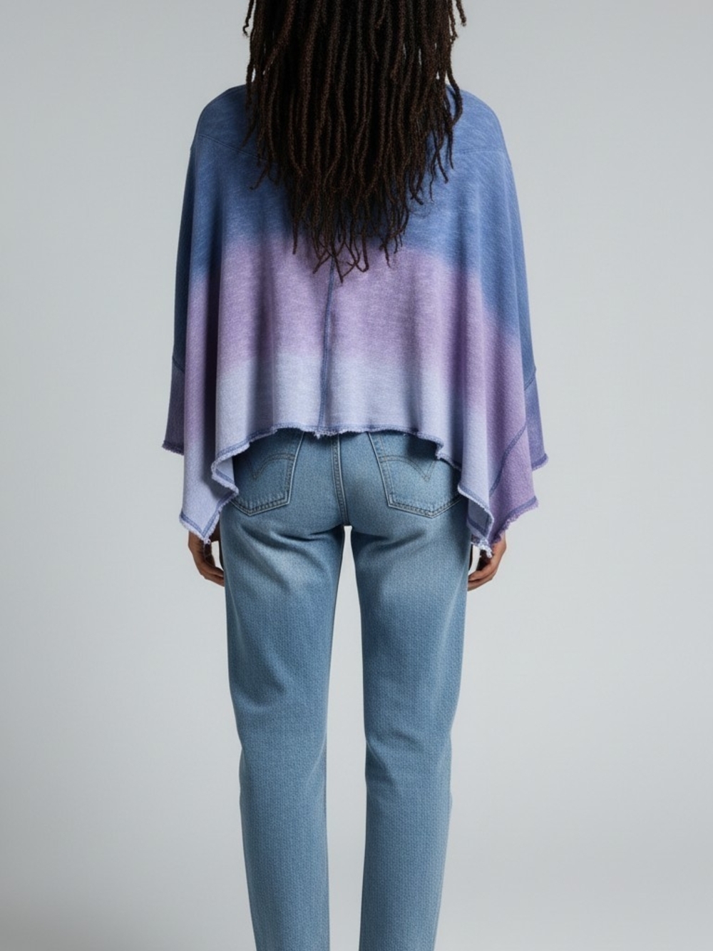 We The Free Ombre V-Neck Pullover - Blue & Lavender - Picture 2 of 8